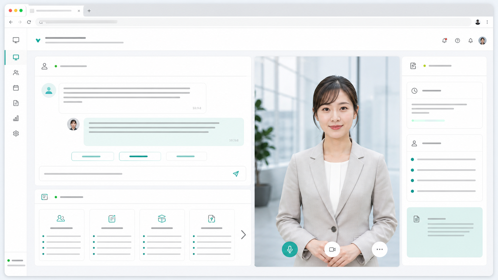 公式サイトで訪問者を案内するAIデジタルヒューマンのPC画面イメージ