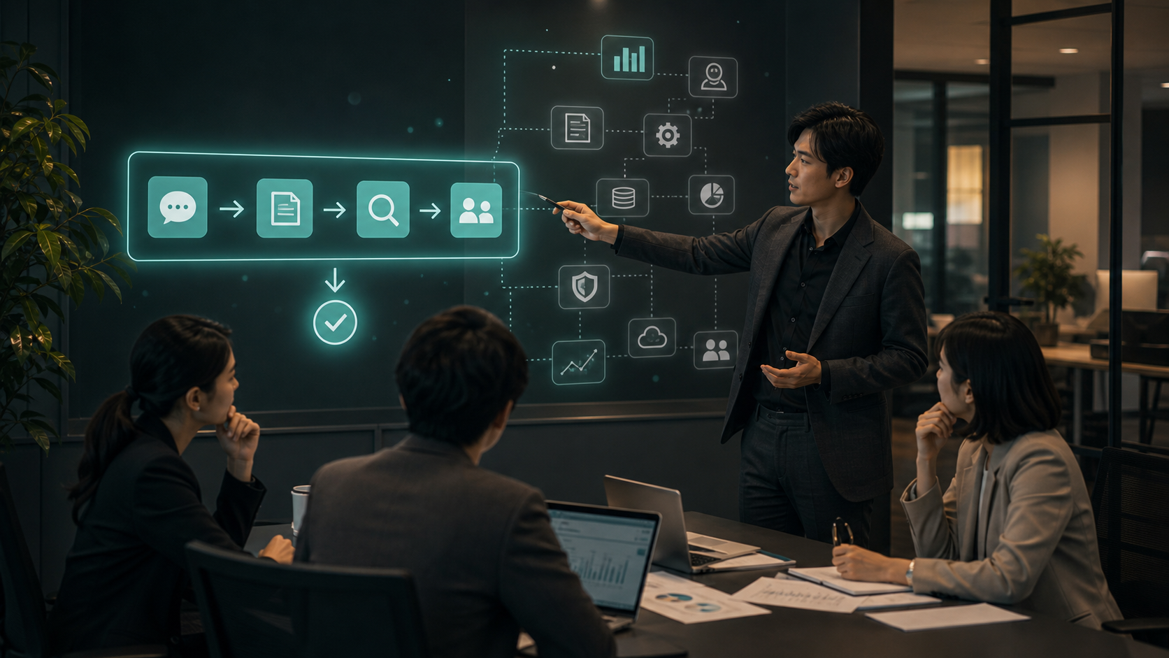 生成AI導入を小さく始める業務設計のイメージ